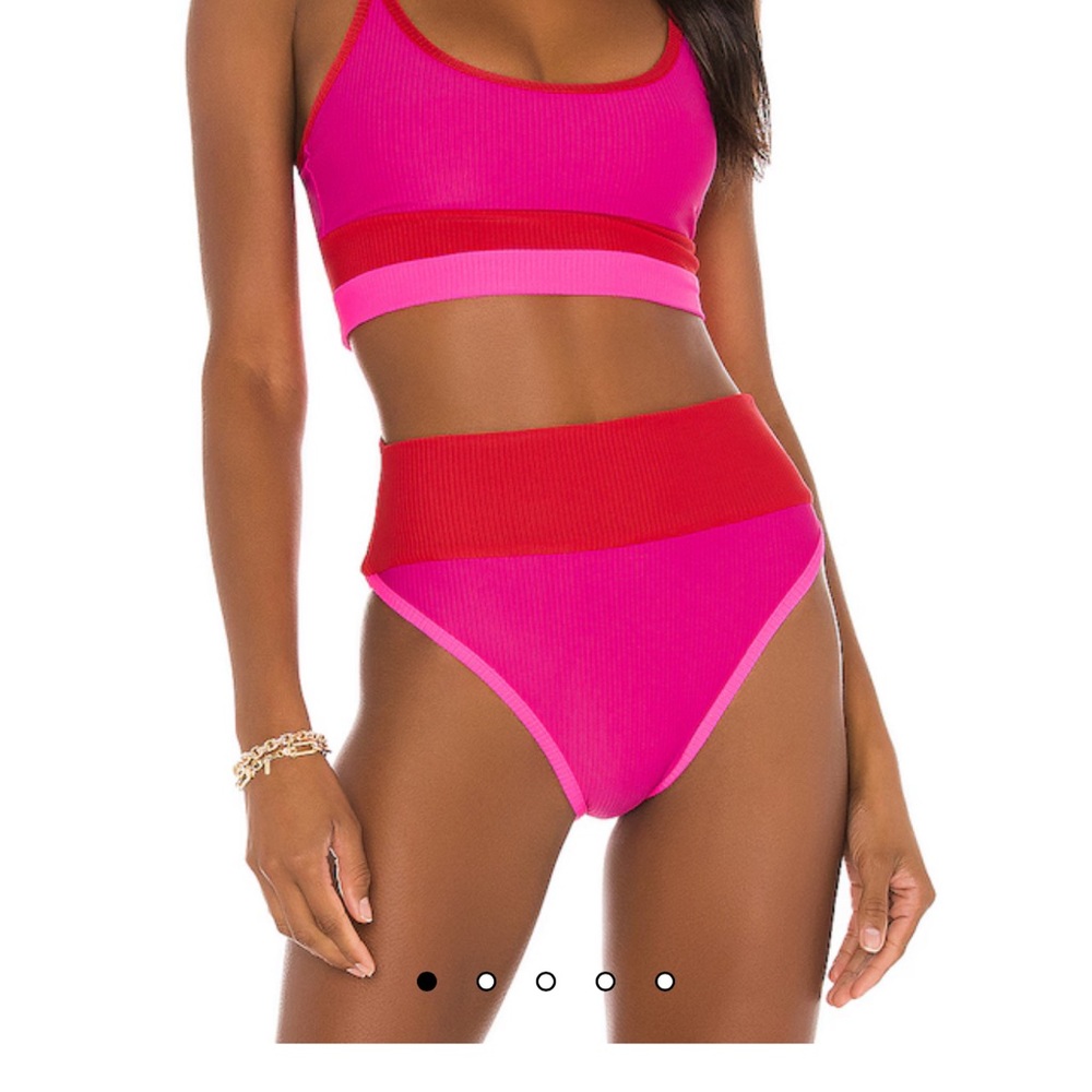 Beach Riot two price size M bathing suit gray/pink